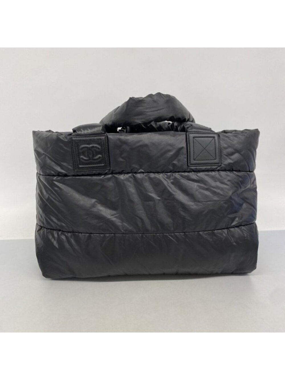 Chanel Tote Coco Cocoon Nylon Black Silver - Picture 9 of 10